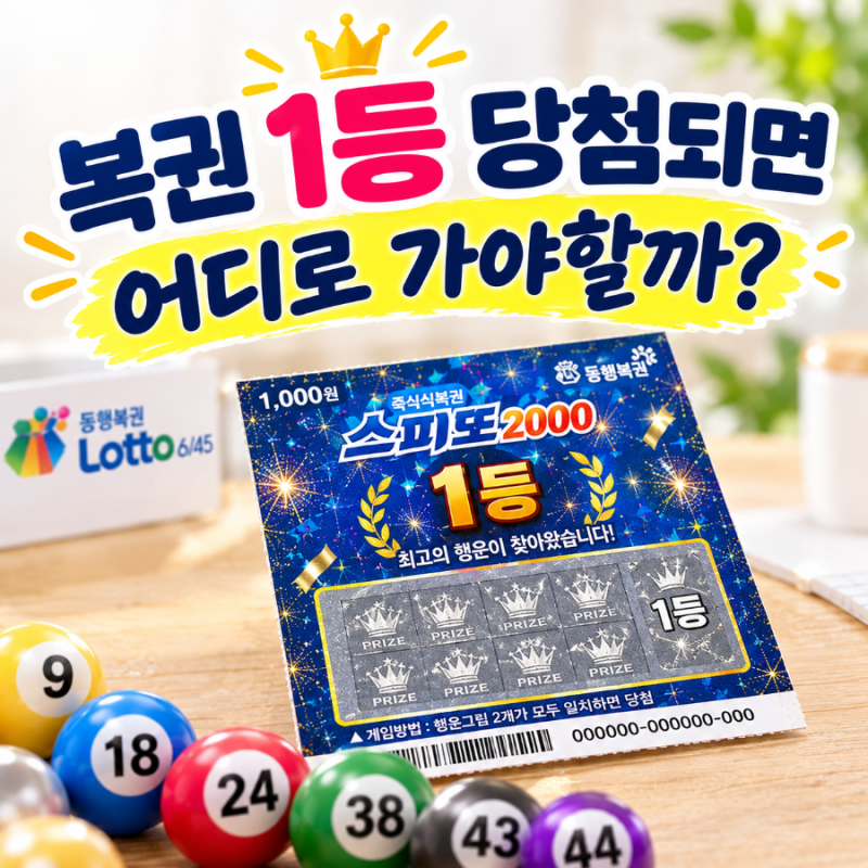 로또 연금복권 스피또 1등 당첨시 당첨금 수령은 어디에서 할까?