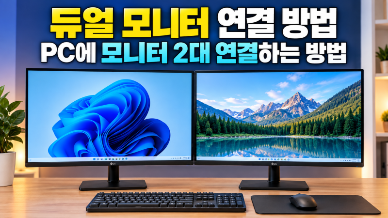듀얼 모니터 연결 방법｜PC에 모니터 2대 연결하는 방법