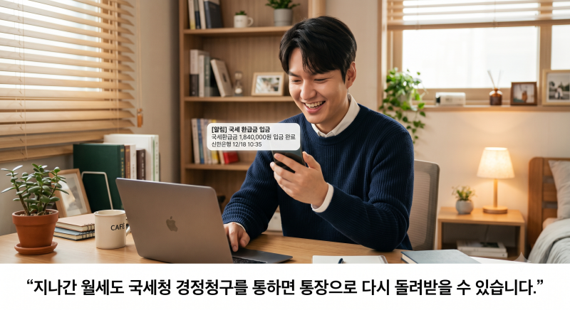 놓치면 수백만 원 증발! 퇴사·이사 후 홈택스 경정청구로 지난 5년 월세 돌려받는 법
