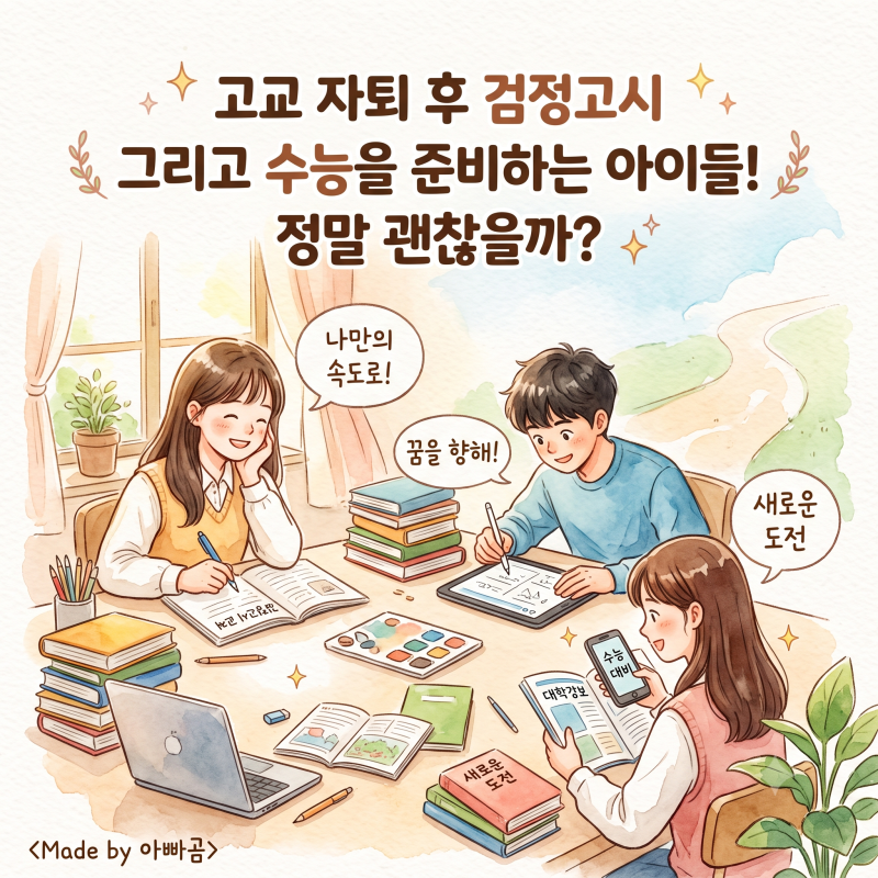 고교 자퇴 후 검정고시, 그리고 수능을 준비하는 아이들! 정말 괜찮을까?