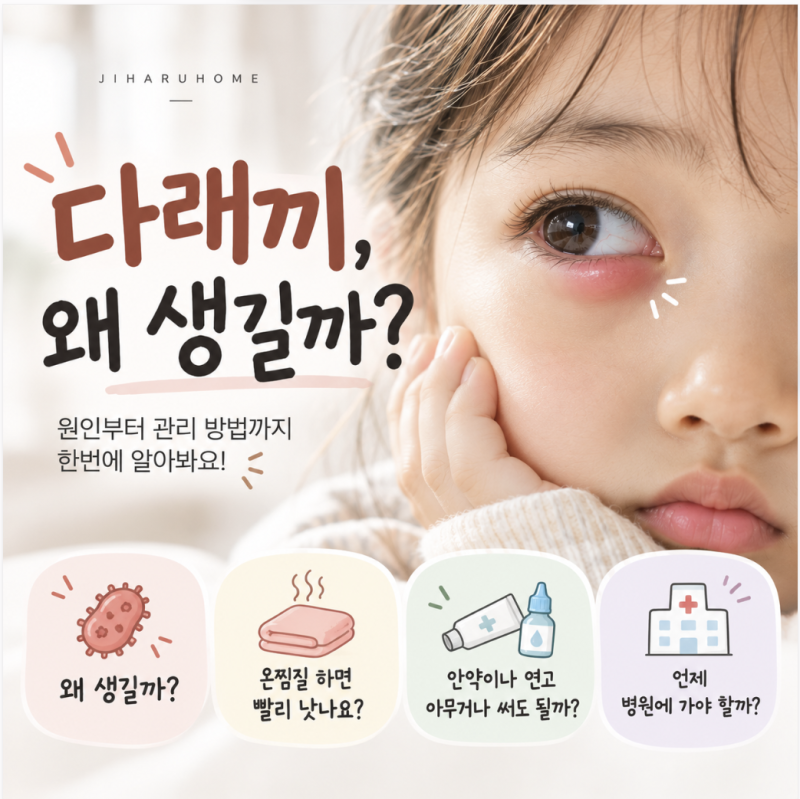 다래끼 왜 생길까? 원인부터 온찜질·짜도 되는지 관리방법까지