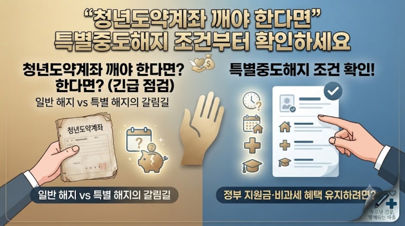 “청년도약계좌 깨야 한다면” 특별중도해지 조건부터 확인하세요
