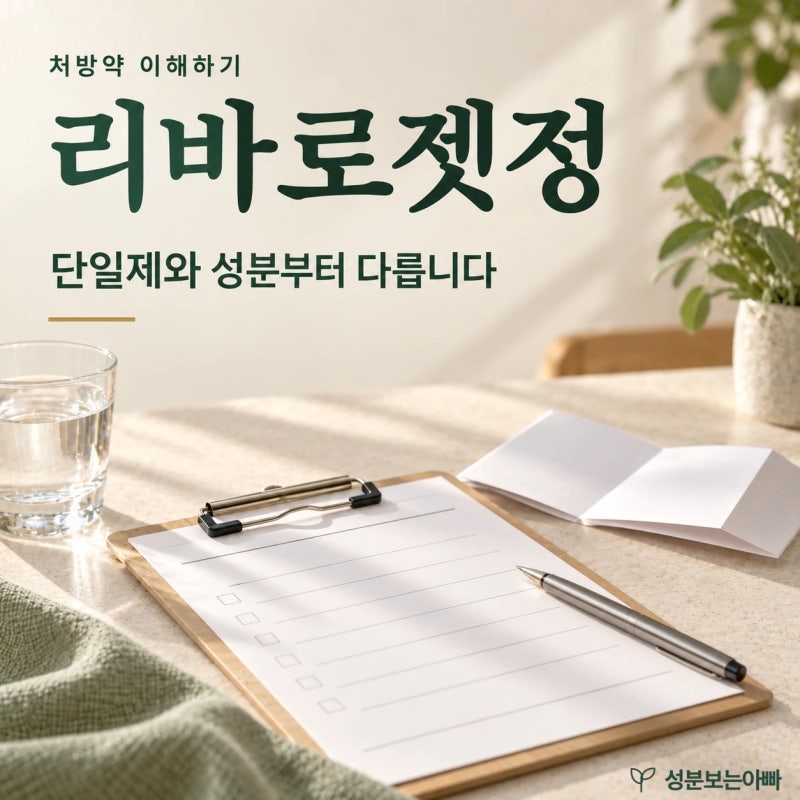 리바로젯정, 단일 성분 약과 무엇이 다르고 무엇을 확인할까