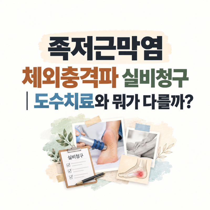 족저근막염 체외충격파 실비청구｜도수치료와 뭐가 다를까?
