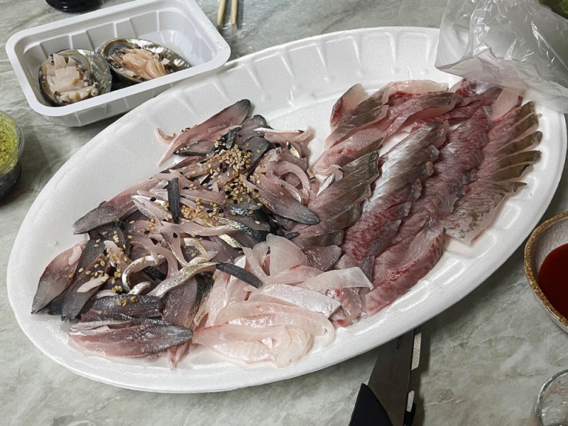 [대구] 칠곡 매천시장 신화수산 10월 전어회, 밀치회 가격, 생새우가격 내돈내산 포장추천후....
