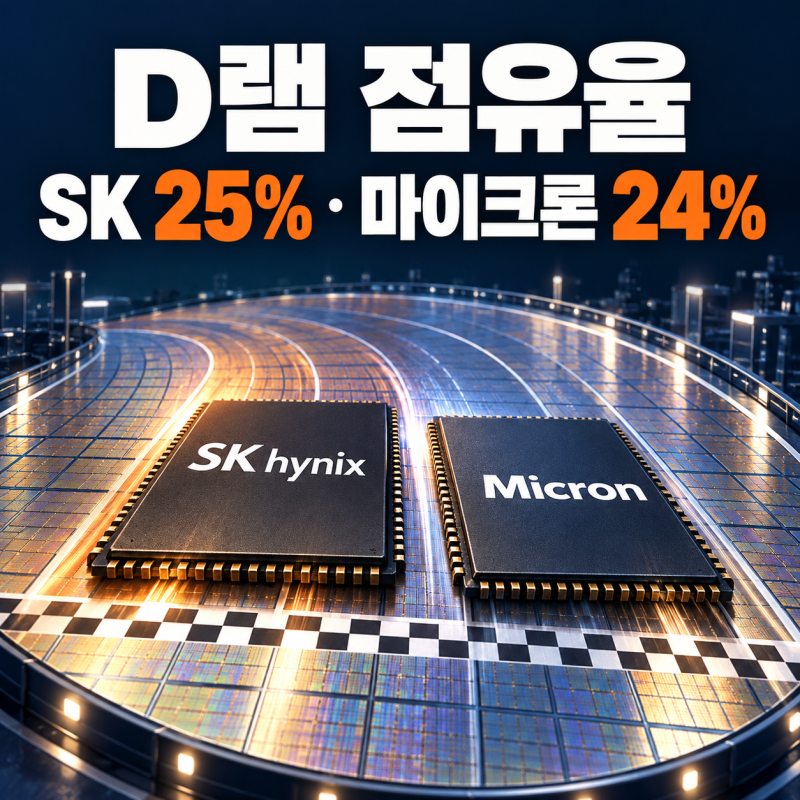 마이크론 SK하이닉스 D램 격차 1%p 숫자보다 봐야 할 것은 따로 있다