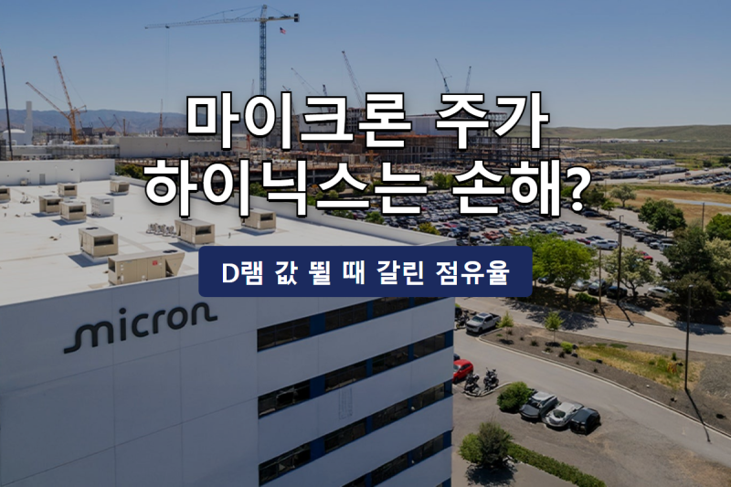 마이크론 주가, SK하이닉스보다 공장 30% 작은 마이크론이 D램 점유율 격차를 1%p로 좁힌 이유?