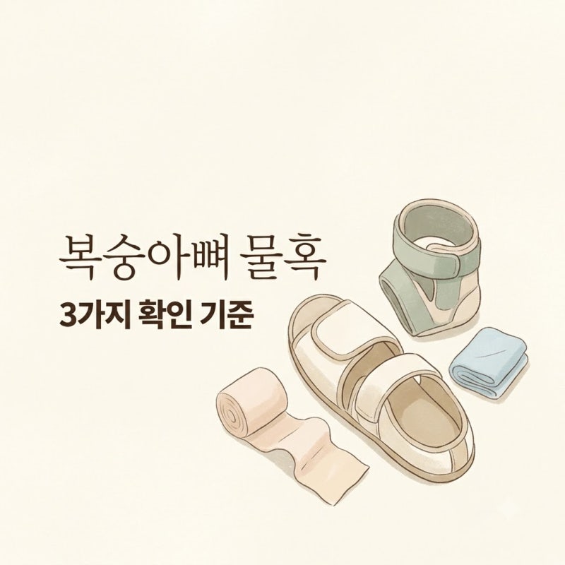 복숭아뼈 물혹 3가지 확인 기준과 자가 관리 시 주의할 점
