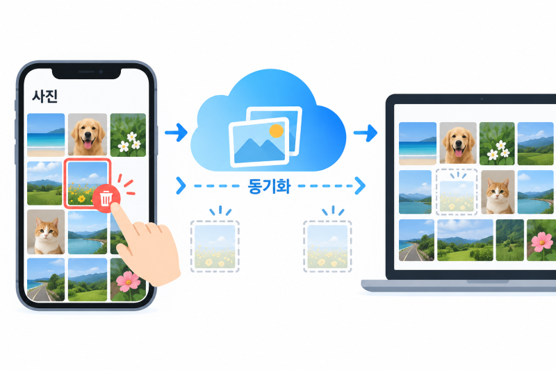 아이폰 사진을 지우면 iCloud에서도 지워질까? 삭제 전 확인할 설정