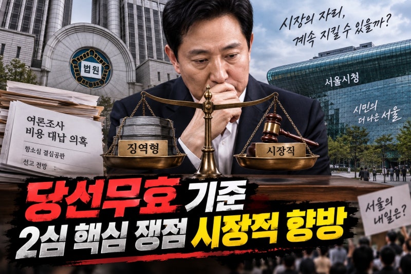 오세훈 당선무효 가능성, 2심 징역 구형 뒤 시장직은 어떻게 되나