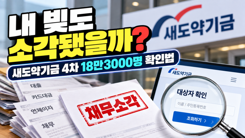 내 빚도 소각됐을까?｜새도약기금 4차 18만3000명 확인법