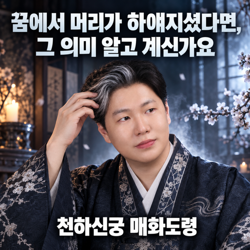 꿈에서 머리가 하얘지셨다면, 그 의미 알고 계신가요 — 천하신궁 매화도령의 머리가하얘지....
