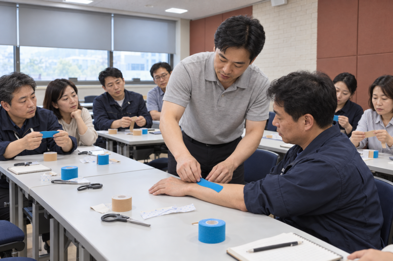 구미 공공기관 출강 후기, 현장업무 직원의 근골격계 예방·스트레칭·스포츠테이핑 교육