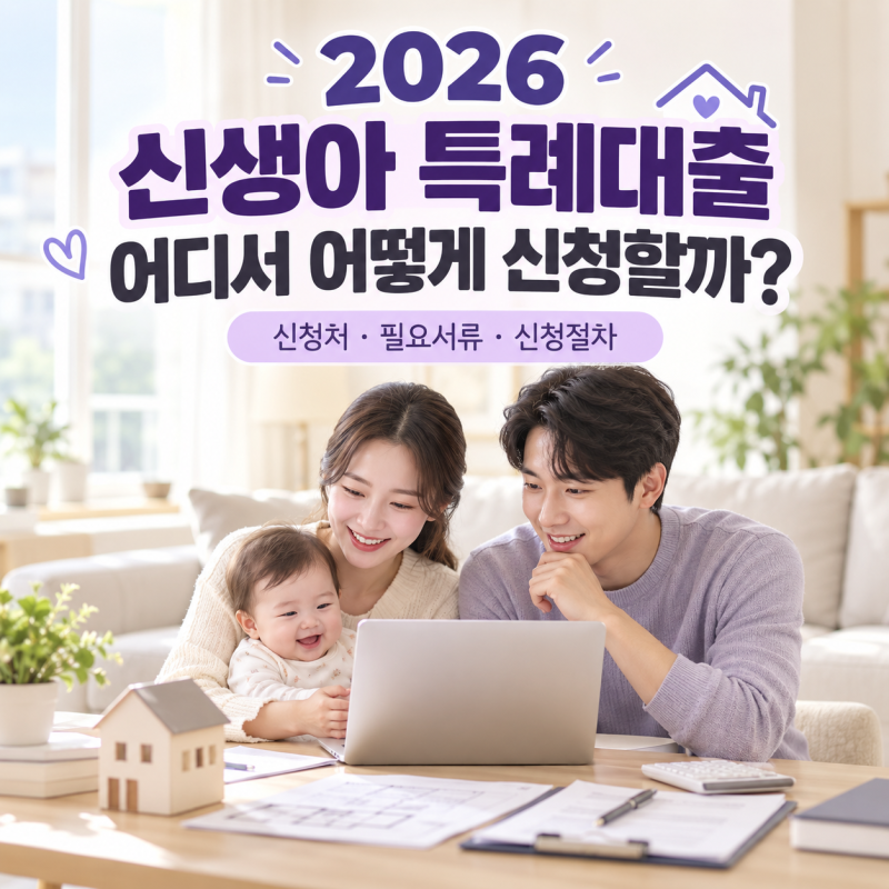 2026 신생아 특례대출 신청방법 (신청처·필요서류·신청절차)