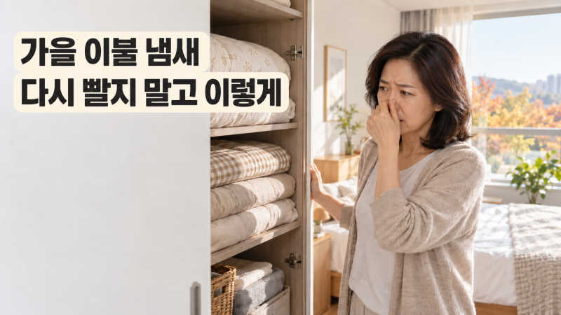 가을 이불 꺼냈더니 냄새? 다시 빨지 않고 냄새·습기 없애는 방법 7가지