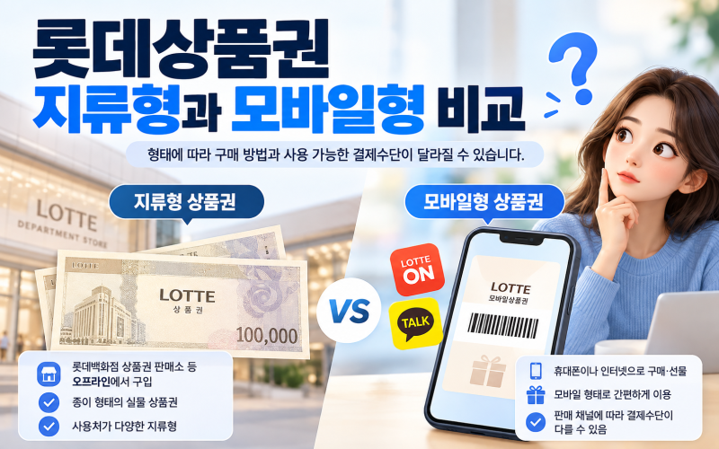 롯데상품권 신용카드로 살 수 있나요? 구매처별 확인사항 정리