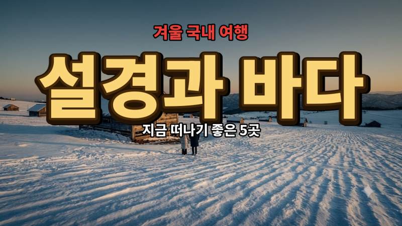 겨울 국내 여행지 추천 5곳