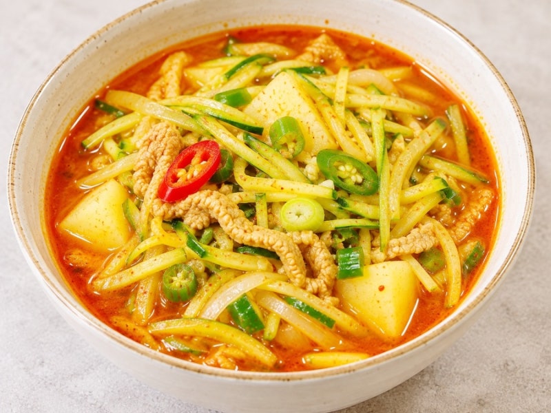 잡채용 돼지고기 애호박 찌개 ㅣ집밥 레시피