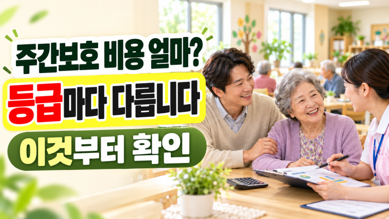 주간보호센터 비용은 한 달에 얼마일까? 장기요양등급·본인부담금·식비까지 총정리