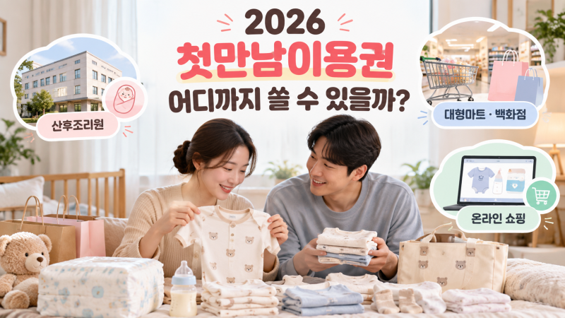 2026 첫만남이용권 사용처 총정리｜산후조리원·마트·온라인 쇼핑 어디까지 될까?