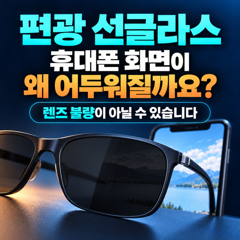 대전 선글라스｜편광렌즈를 쓰면 휴대폰 화면이 어둡게 보이는 이유는?