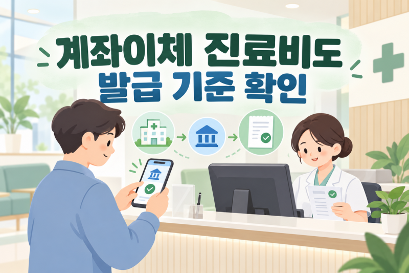 병원 계좌이체 진료비, 현금영수증 의무발급 기준과 수납 체크리스트