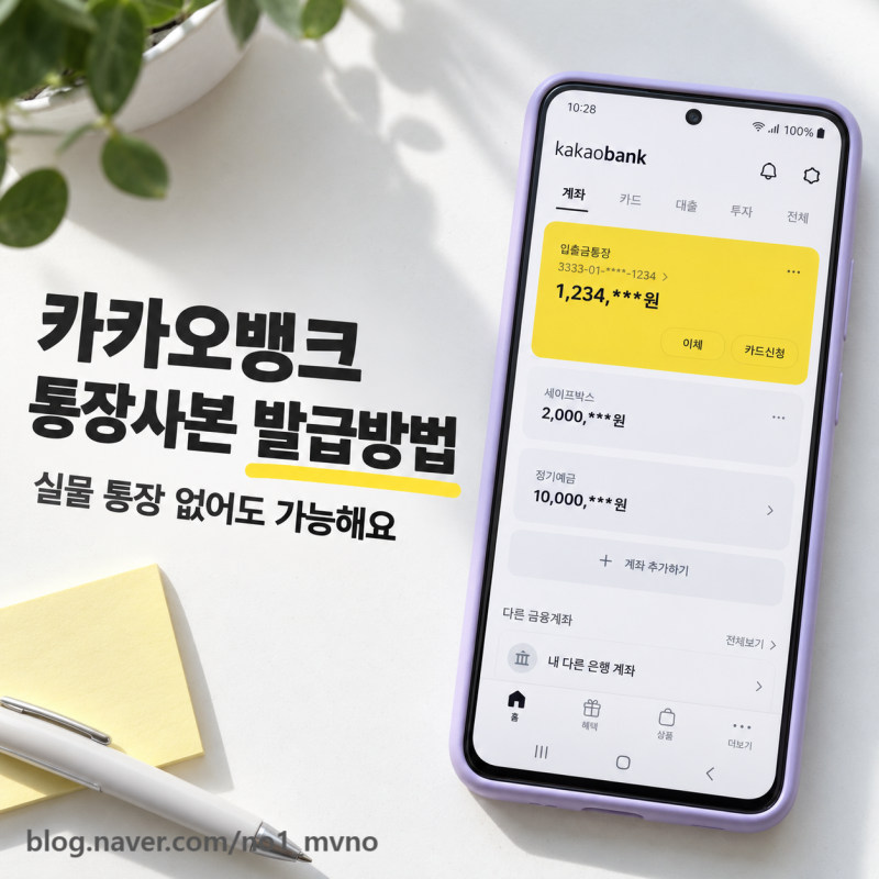 카카오뱅크 통장사본 발급방법 : 실물 통장 없어도 가능해요
