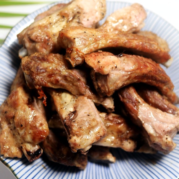 돼지 등갈비구이 레시피 등갈비 에어프라이어 소금구이 만들기 핏물제거 등갈비요리