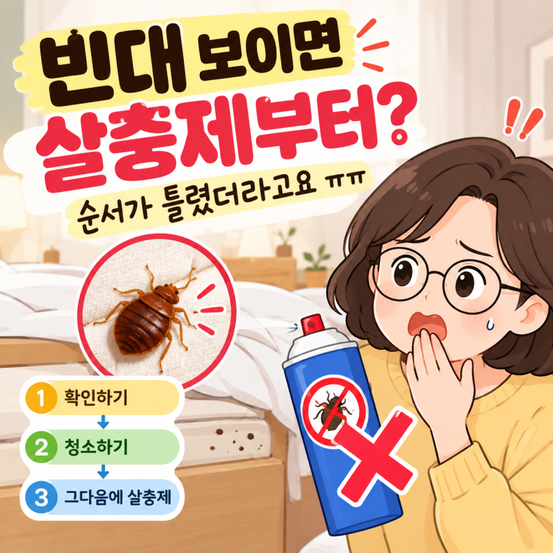 빈대 보이면 살충제부터? 순서가 틀렸더라고요 ㅠㅠ