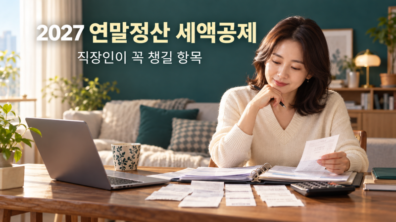 2027년 연말정산, 동료는 환급인데 나는 추가 납부? 직장인 필수 세액공제 총정리