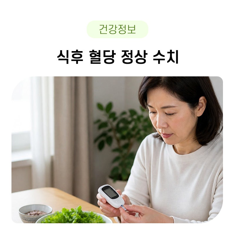 식후 혈당 정상 수치와 높을때 관리에 대해 궁금하다면