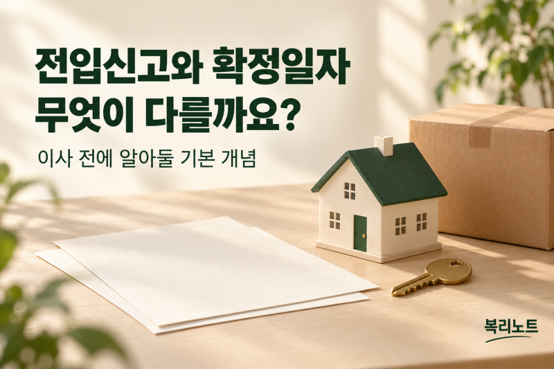 전입신고와 확정일자 차이, 이사할 때 둘 다 필요한 이유
