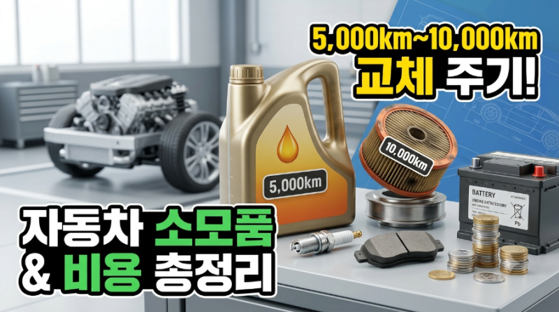 자동차 소모품 교체 주기와 부품별 정비 비용 총정리(5,000km~1,0000km)