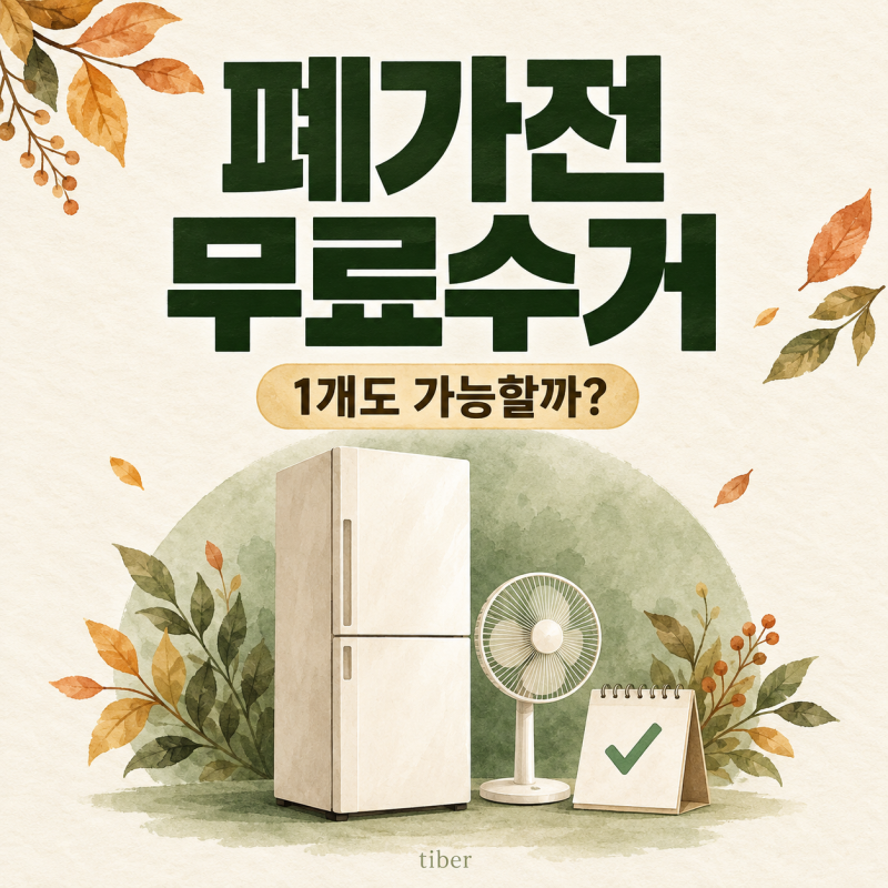 폐가전 무료수거 신청방법, 1개도 될까? 소형가전 5개 기준과 예약 전 확인할 것