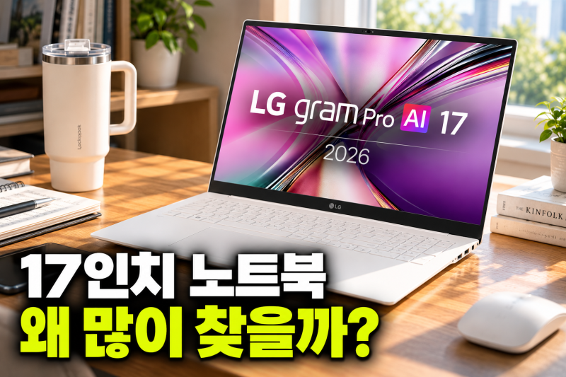 17인치 노트북 고민이라면? 2026 LG 그램 프로 17 스펙부터 무게까지
