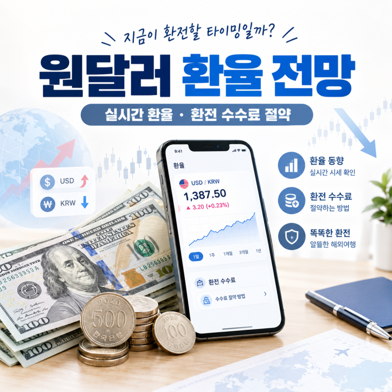 원달러 환율 전망, 지금 달러 사도 될까? 실시간 환율 조회부터 환전 수수료 90% 우대받는 법....