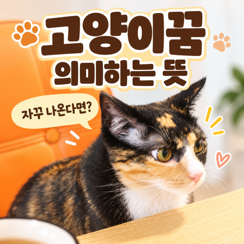 고양이꿈 자꾸 나온다면? 꿈속 고양이가 의미하는 뜻