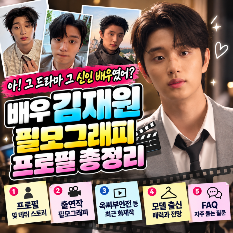 아! 그 드라마 그 신인 배우였어? 배우 김재원 필모그래피 프로필