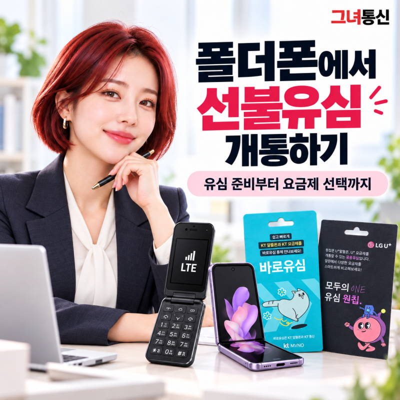 폴더폰에 선불유심 개통하기, 유심 준비부터 요금제 선택까지