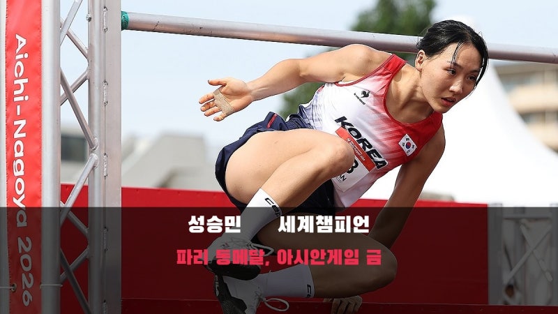 성승민, 파리 올림픽 동메달에서 아시안게임 첫 개인 금까지