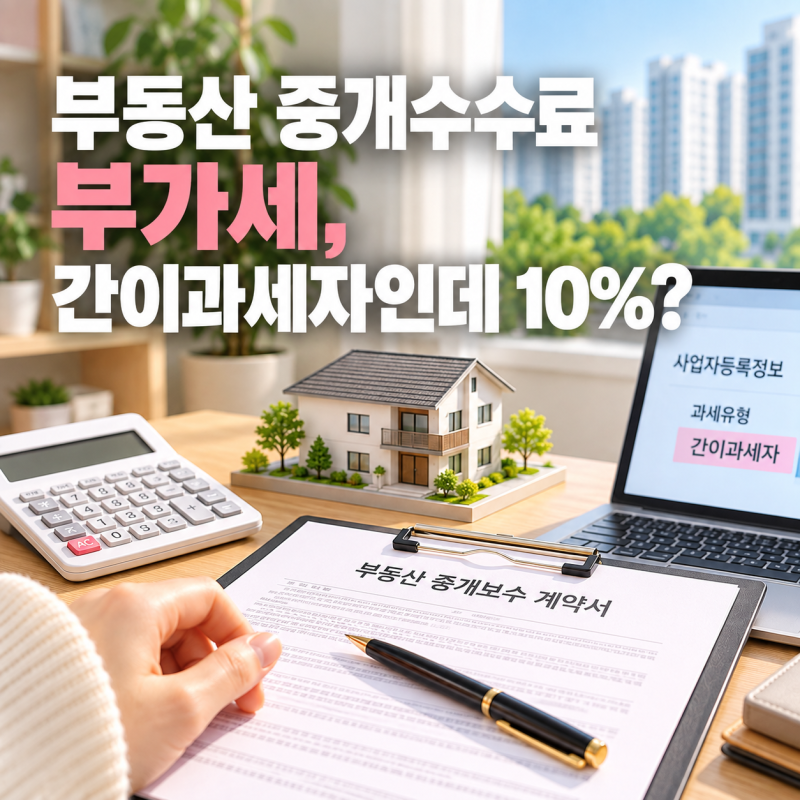 부동산 중개수수료 부가세, 간이과세자인데 10% 별도 맞을까?