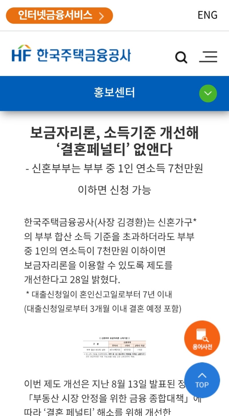 맞벌이 신혼부부 '결혼 페널티' 사라진다! 10월 19일부터 바뀌는 보금자리론 Q&A