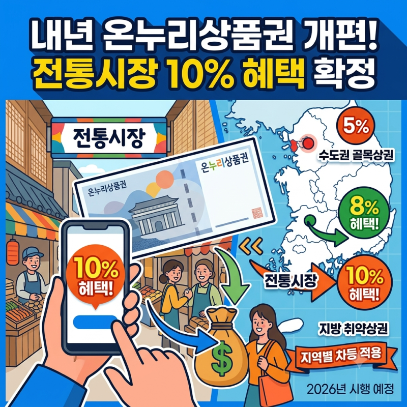 2027 온누리상품권 개편안 신청방법 총정리 (자격조건, 지급액)