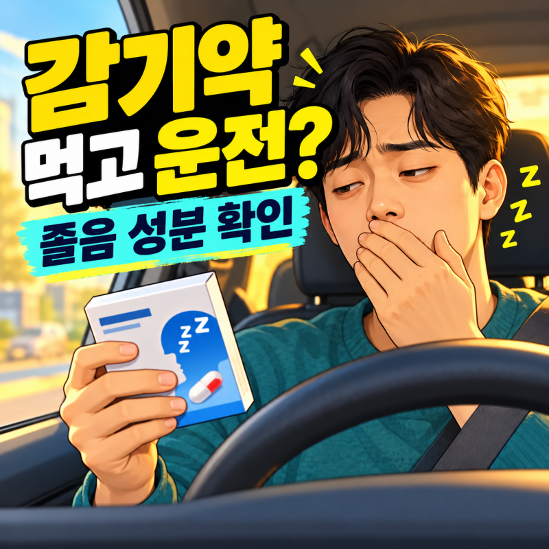 감기약 먹고 운전해도 될까? 졸음 오는 항히스타민 성분 확인하세요