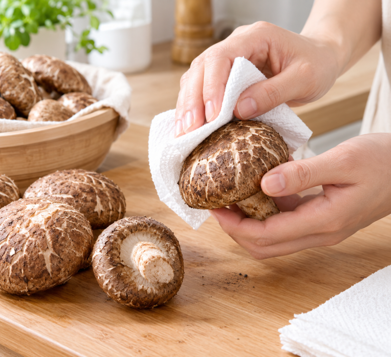 남은 팽이버섯 표고버섯 수분 손실 차단하고 한 달 보관하는 키친타월 밀폐 보관법