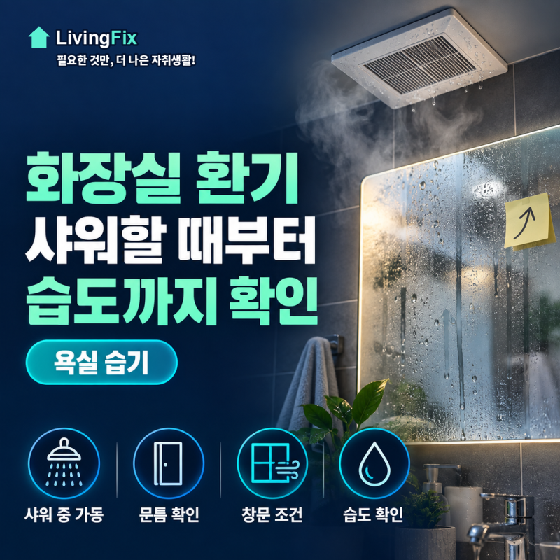 화장실 환기, 문·창문 언제 열고 얼마나 켤까