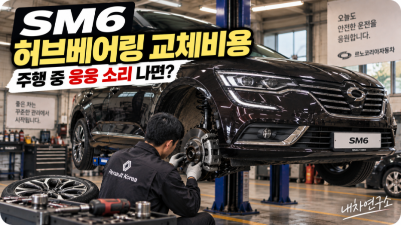 SM6 허브베어링 교체비용, 앞쪽 한쪽 20만~30만 원? 웅웅 소리 나면 확인하세요