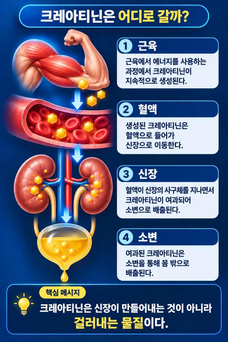 크레아티닌 수치가 높으면 신장이 안 좋은 걸까?