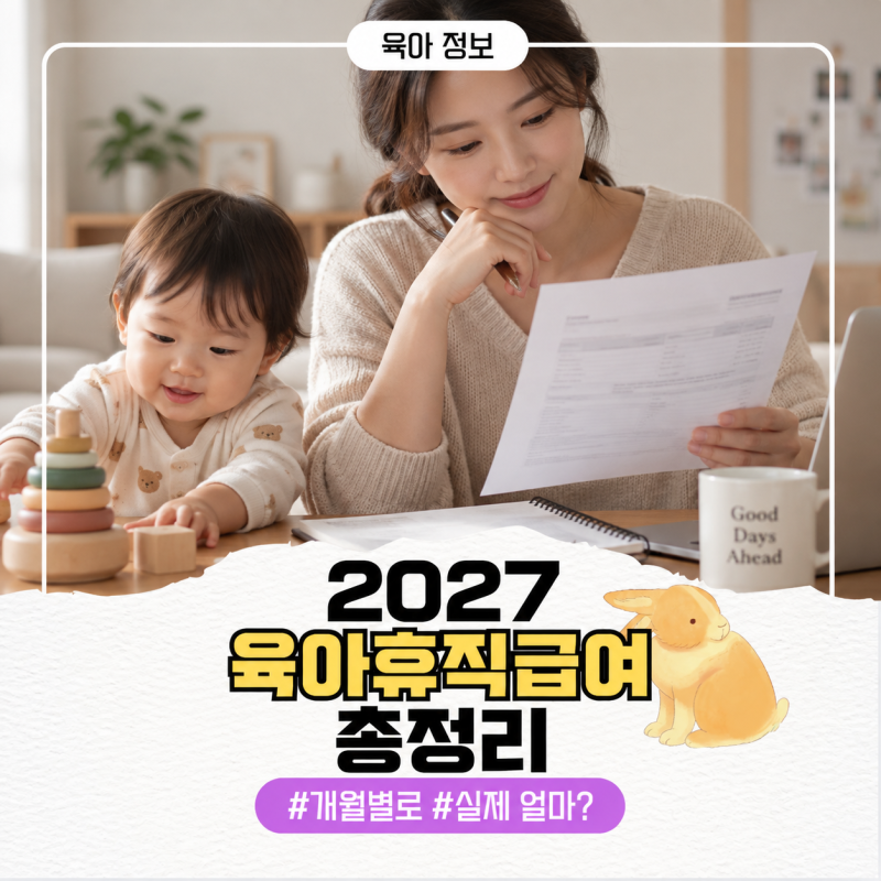 2027 육아휴직급여 총정리, 개월별로 실제 얼마 받나요?