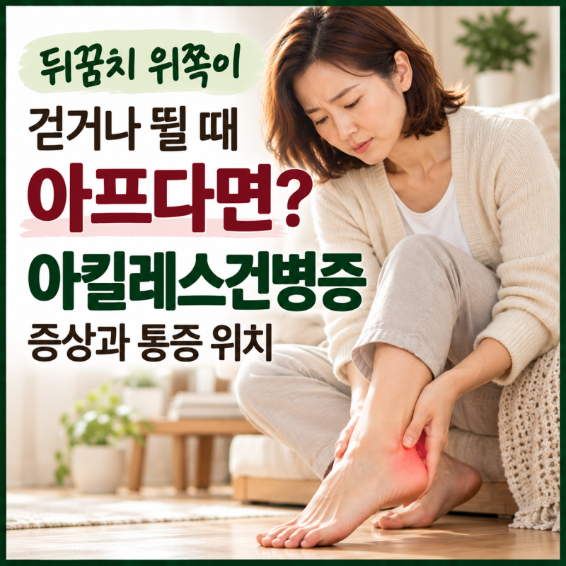 뒤꿈치 위쪽이 걷거나 뛸 때 아프다면? 아킬레스건병증 증상과 통증 위치
